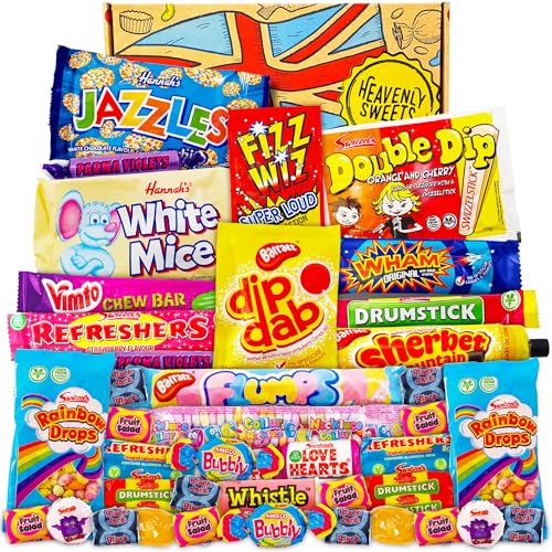 Caja de Dulces - Surtido para Fiestas - Swizzels - Cesta de Mix para Fiestas - Retro British English Sweets - Heavenly Sweets