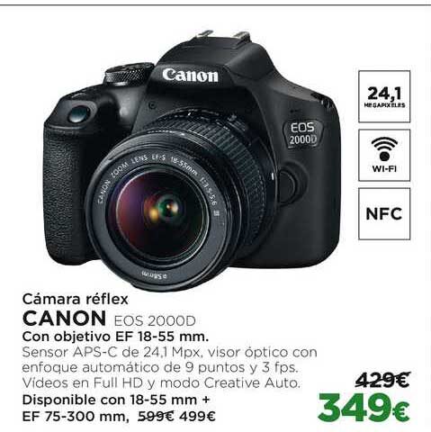 Canon Eos 2000D Alcampo