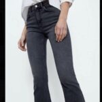 Jeans Flare Cropped Zara