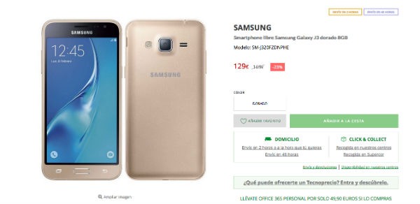 Samsung Galaxy J3 El Corte Inglés