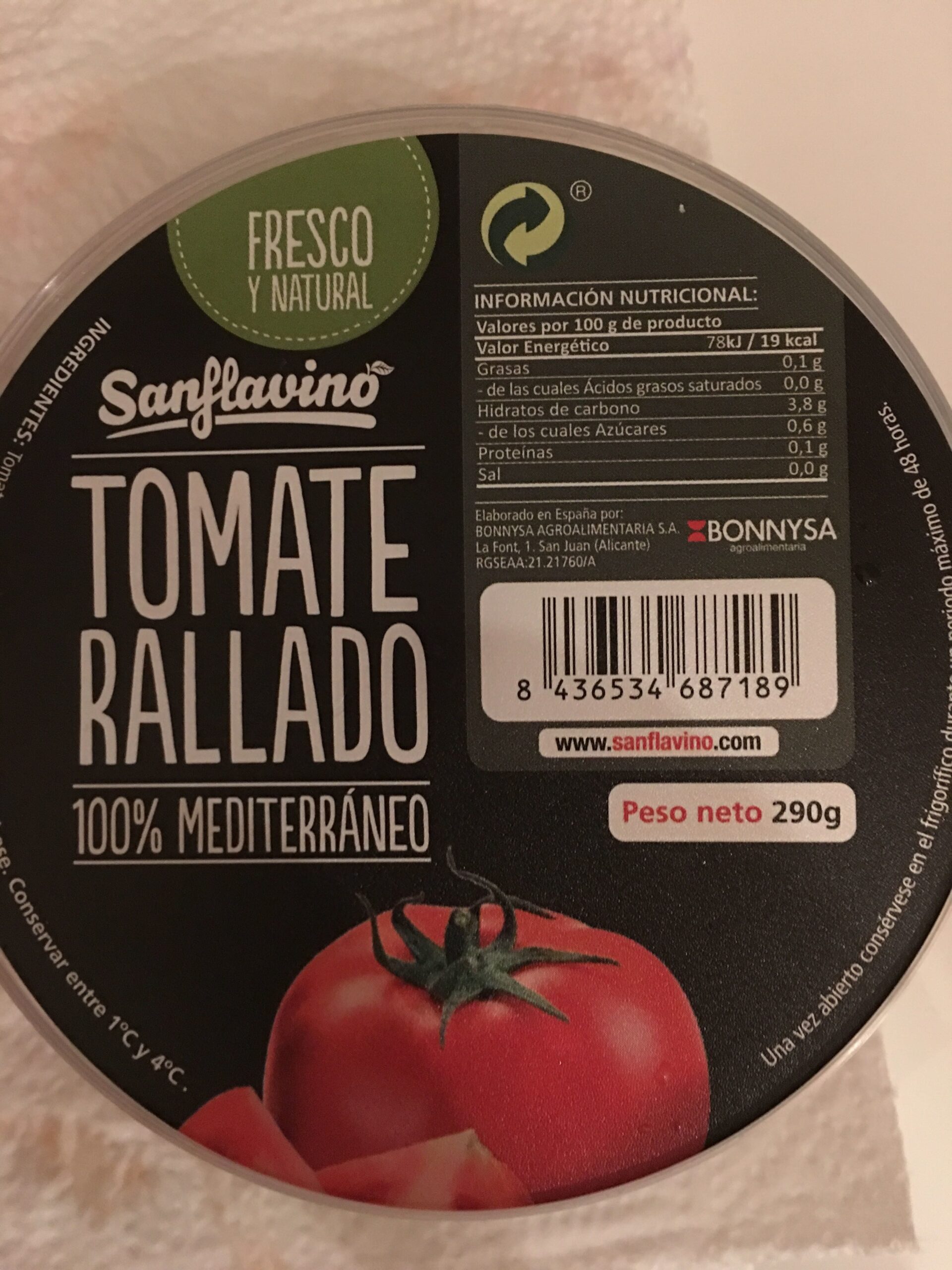 Tomate Natural Rallado Mercadona
